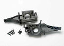 Traxxas Revo Bulkhead, rear (L&R halves)/ diff retainer, rear/ 4x14mm BCS (4)