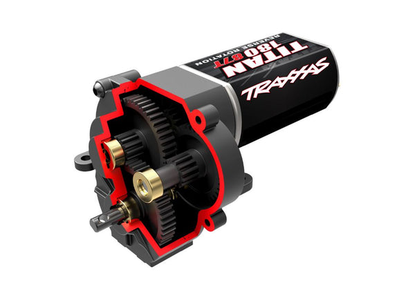Traxxas Transmission, Complete (Low Range (Crawl) Gearing) (40.3:1 Reduction Ratio) (Includes Titan 87T Motor)