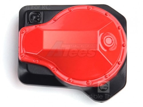 Metal Pioneer Differential Cover Black & Red
