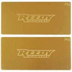 Reedy LiPo Battery Brass Weight Plate Set (1x 18g & 1x 39g)