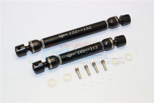 Aluminum & Steel Front/Rear CVD Main Shafts-14Pc Set for TRX4 Black