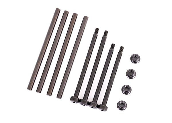 Traxxas Suspension pin set, front & rear (hardened steel), 4x67mm (4), 3.5x48.2mm (2), 3.5x56.7mm (2)/ M3x0.5mm NL, flanged (2)