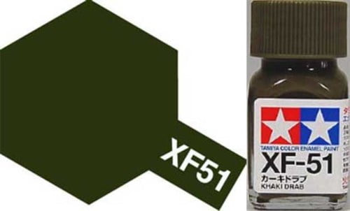 Flat Khaki Drab 80351 Tamiya Enamel Paint XF-51 XF51 EXF-51 EXF51