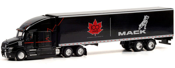Mack Canada 100 Years 'Building Canada Since 1921' - Mack Anthem 18 Wheeler Tractor-Trailer Features and Details:  • Hobby Exclusive  • Officially Licensed  • Authentic Decoration  • Real Rubber Tires  • True-to-Scale Detail  • Limited Edition