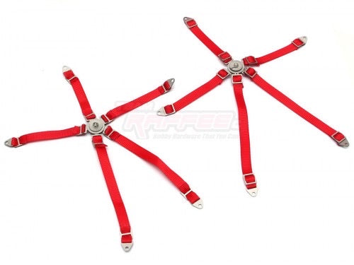 5-Point Safety Harness Racing Seat Belt Camlock Assembled Red