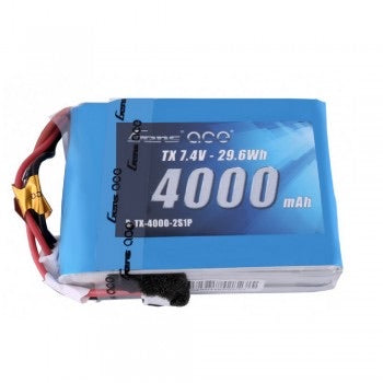 Gens Ace 4000mAh 2S1P 7.4V Transmitter LiPo JST Plug Soft Case