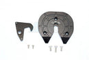Aluminum Coupler Turntable Hitch For 1:14 Tamiya Tractor Truck And Trailer - 7Pc Set Black