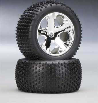 Traxxas Tires & wheels, assembled, glued (2.8')