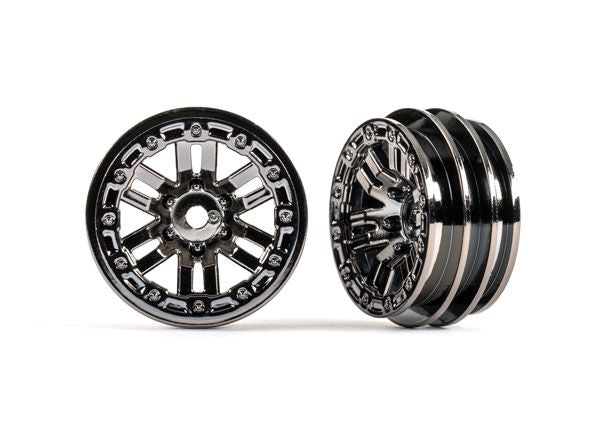 Traxxas Wheels, 1.0" (Black Chrome) (2)