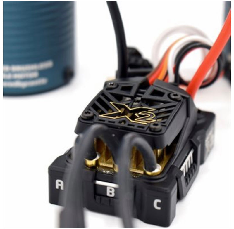 Castle Creations Mamba Micro X2, 16.8V, WP Sensored ESC with 1406-1900KV Combo. ESC contains no internal BEC. Purchase includes an external CASTLE 10-AMP CC BEC (CAS010-0004-00)