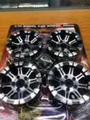 Metal Alloy Beadlock Wheels for 1/10 RC Crawler,1.9 inch Wheel & Tires Set for Traxxas TRX4 Axial SCX10 RC4WD D90