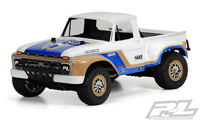 Pro-Line 1966 Ford F-100 Clear Body for Slash 2wd, Slash 4x4 & PRO-Fusion SC 4x4 (with extended body mounts)