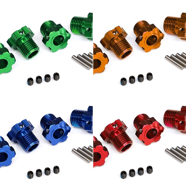 Traxxas Wheel hubs, splined, 17mm (anodized) (4)/ 4x5 GS (4), 3x14mm pin (4)