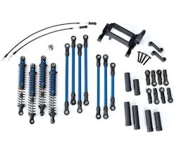 Traxxas Long Arm Lift Kit, TRX-4, complete (includes blue powder coated links, blue-anodized shocks)