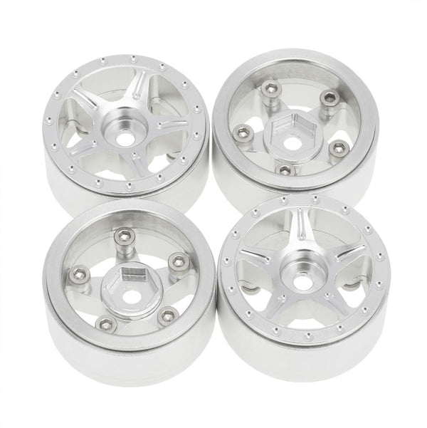 Hobby Details 1.0" CNC Aluminum Starfish-Pro Beadlock Wheels (4)