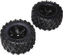 Traxxas X-Maxx black wheels, Maxx AT tires, glued (2)