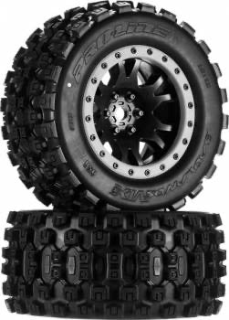 Pro-Line Badlands MX43 X-MAXX MTD Impulse Blk/Gry F/R