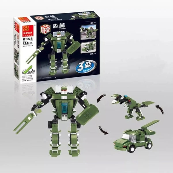 358 Green 3 in 1 robot toy change union