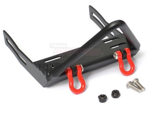 Realistic Steel Stinger Front Bumper w/ Towing Hooks Black
