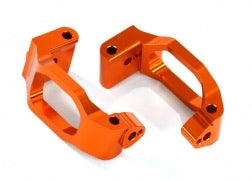 Traxxas Caster blocks (c-hubs), 6061-T6 aluminum (orange-anodized), left & right/ 4x22mm pin (4)/ 3x6mm BCS (4)/ retainers (4)