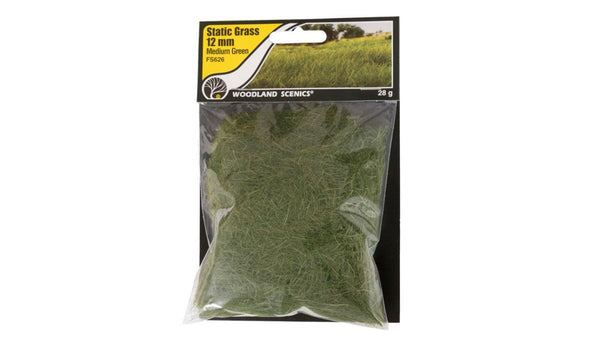 Woodland Scenics Static Grass Medium Green 12mm FS626