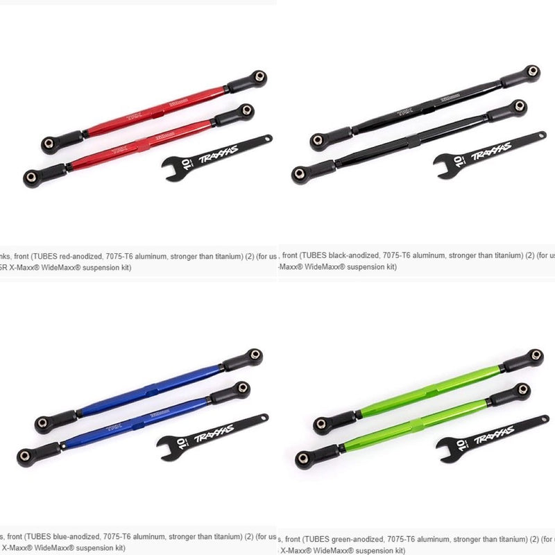 Traxxas Toe links front TUBES anodized (2)