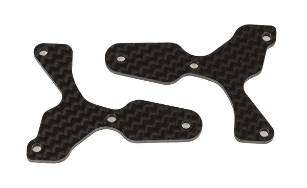 Team Associated RC8B4 FT front lower suspension arm inserts, carbon fiber, 2.0 mm