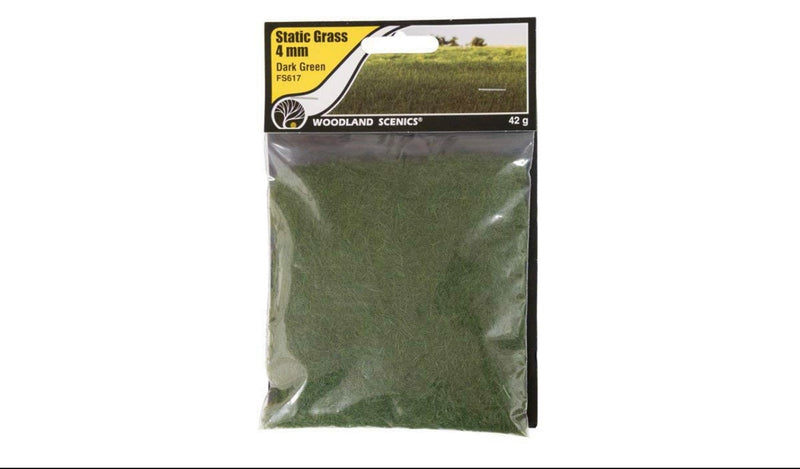 Woodland Scenics Static Grass Dark Green 4mm FS617