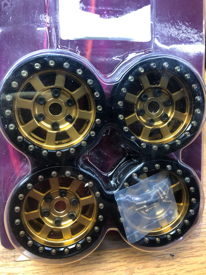 1.9 Beadlock wheels gold and black aluminum