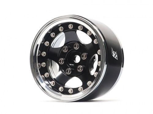 ProBuild™ 1.9" SV5 Adjustable Offset Aluminum Beadlock Wheels (2) Chrome/Black