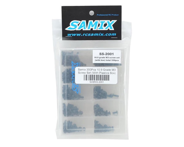 Samix 10.9 Grade M3 Screw Set w/Storage Box (350) (Flat Head/Button Head)