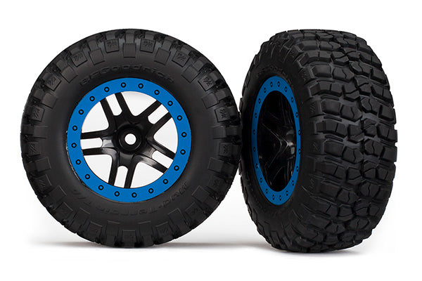 Traxxas Tires & wheels, assembled, glued Blue