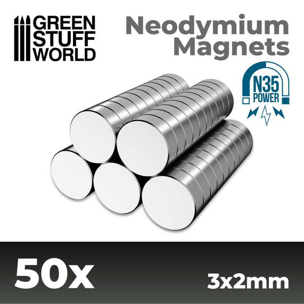 Neodymium Magnets 3x2mm - 50 units (N35)