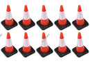 Boom Racing Rubber Traffic Cone w/ Reflective Decal Trail Marker / Track Accessory (10) Orange