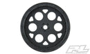Pro-Line Showtime 2.2" Sprint Car 12mm Hex Front Black Wheels (2) for Dirt Oval (using 2.2" 2WD Buggy Front Tires)