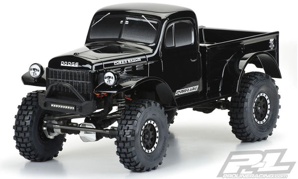 Pro-Line 1946 Dodge Power Wagon Tough-Color (Black) Body for 12.3" (313mm) Wheelbase Scale Crawlers
