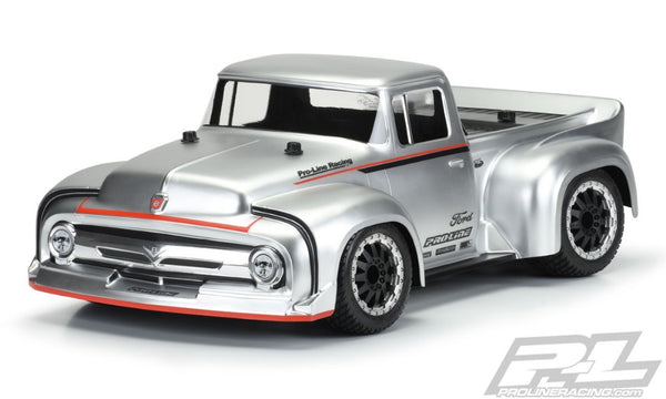 Pro-Line 1956 Ford F-100 Pro-Touring Street Truck Clear Body for Slash 2wd, Slash 4x4, 1/10 Rally & PRO-Fusion SC 4x4 - Requires 2.8" wheels & extended body mounts