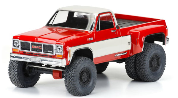 Pro-Line 1973 GMC Sierra 3500 Clear Body for 12.3" (313mm) Wheelbase Scale Crawlers with PRO278600 Carbine Dually Wheels