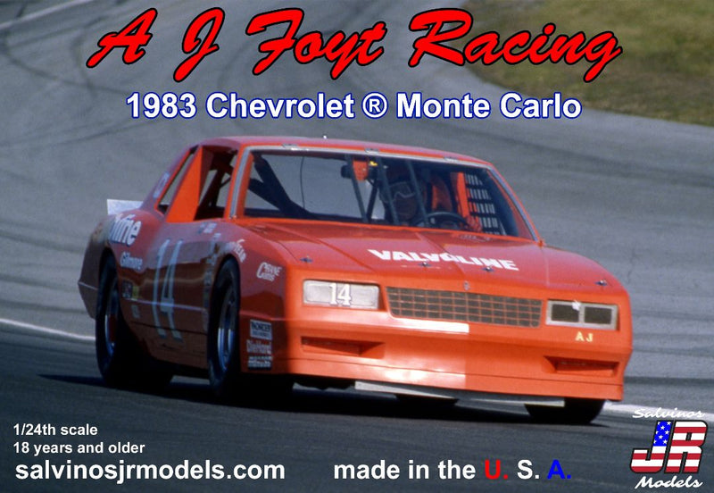 **Damaged box. Discounted** Salvinos JR Models 1/24 AJ Foyt Racing 1983 Chevrolet Monte Carlo Model Kit