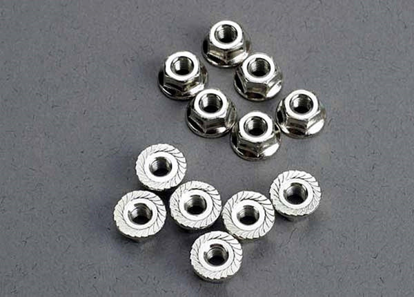 Traxxas 3mm Nuts, 3mm flanged (12) part 2744