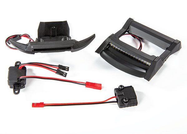 Traxxas LED light set, complete (includes bumper with LED lights, roof skid plate with LED lights, 3-volt accessory power supply, and power tap connector (with cable)) (fits #6717 body) 6795