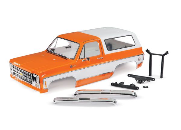 Traxxas Body, Chevrolet Blazer (1979), complete (orange) (includes grille, side mirrors, door handles, windshield wipers, front & rear bumpers, decals)
