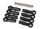 Traxxas Rod ends, extended (standard (4), angled (4))/ hollow balls (8) (for use with TRX-4 Long Arm Lift Kit)