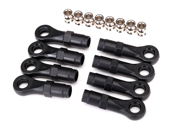 Traxxas Rod ends, extended (standard (4), angled (4))/ hollow balls (8) (for use with TRX-4 Long Arm Lift Kit)