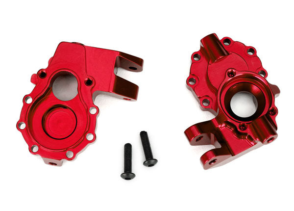 Traxxas Portal housings, inner (front), 6061-T6 aluminum (red-anodized)