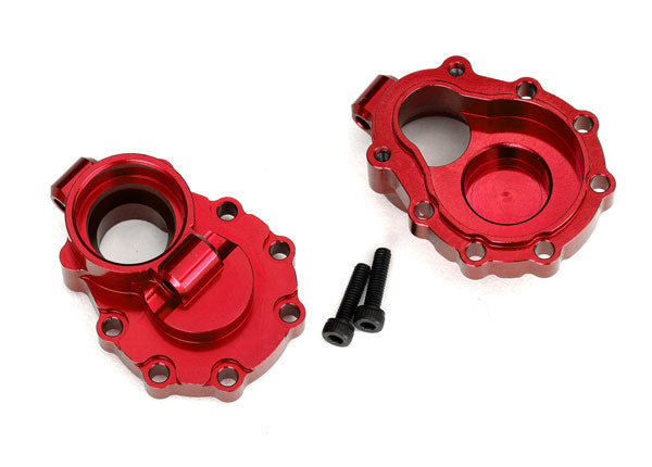 Traxxas Portal housings, inner (rear), 6061-T6 aluminum (red-anodized)