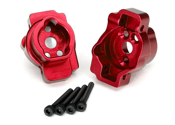 Traxxas Portal drive axle mount, rear, 6061-T6 aluminum (red-anodized)