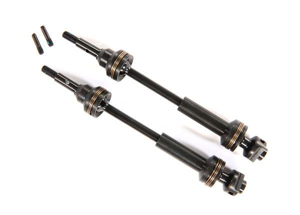 Traxxas Driveshafts, front, steel-spline constant-velocity (complete assembly) (2)