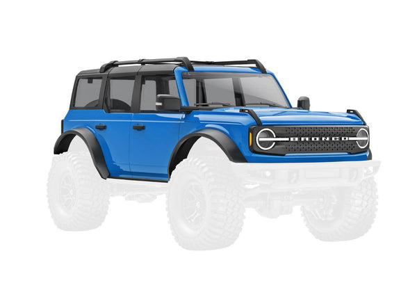 Traxxas Body, Ford Bronco (2021), Complete, Blue (Includes Grille, Side Mirrors, Door Handles, Fender Flares, Windshield Wipers, Spare Tire Mount, & Clipless Mounting) 9711