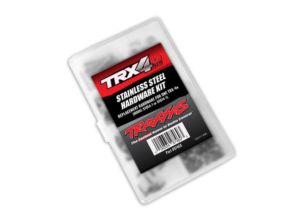 Traxxas Hardware Kit, Stainless Steel, Complete (Contains All Stainless Steel Hardware Used On 1/18-Scale Ford Bronco Or Land Rover Defender) (Includes Body Hardware And Clear Plastic Storage Container)